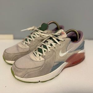 Nike Air Max Excee SUEDE Womens Size 10 Shoes Sneakers Blue Gray Pink CD5432-120